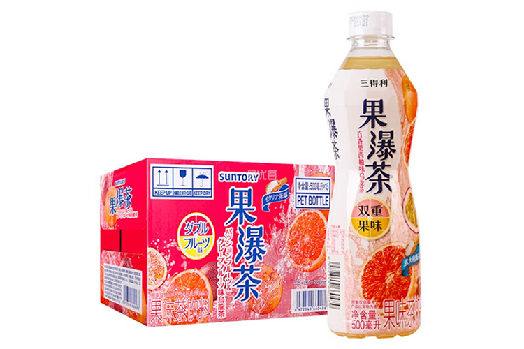 SUNTORY PASSION FRUIT GRAPEFRUIT OOLONG TEA 550ML